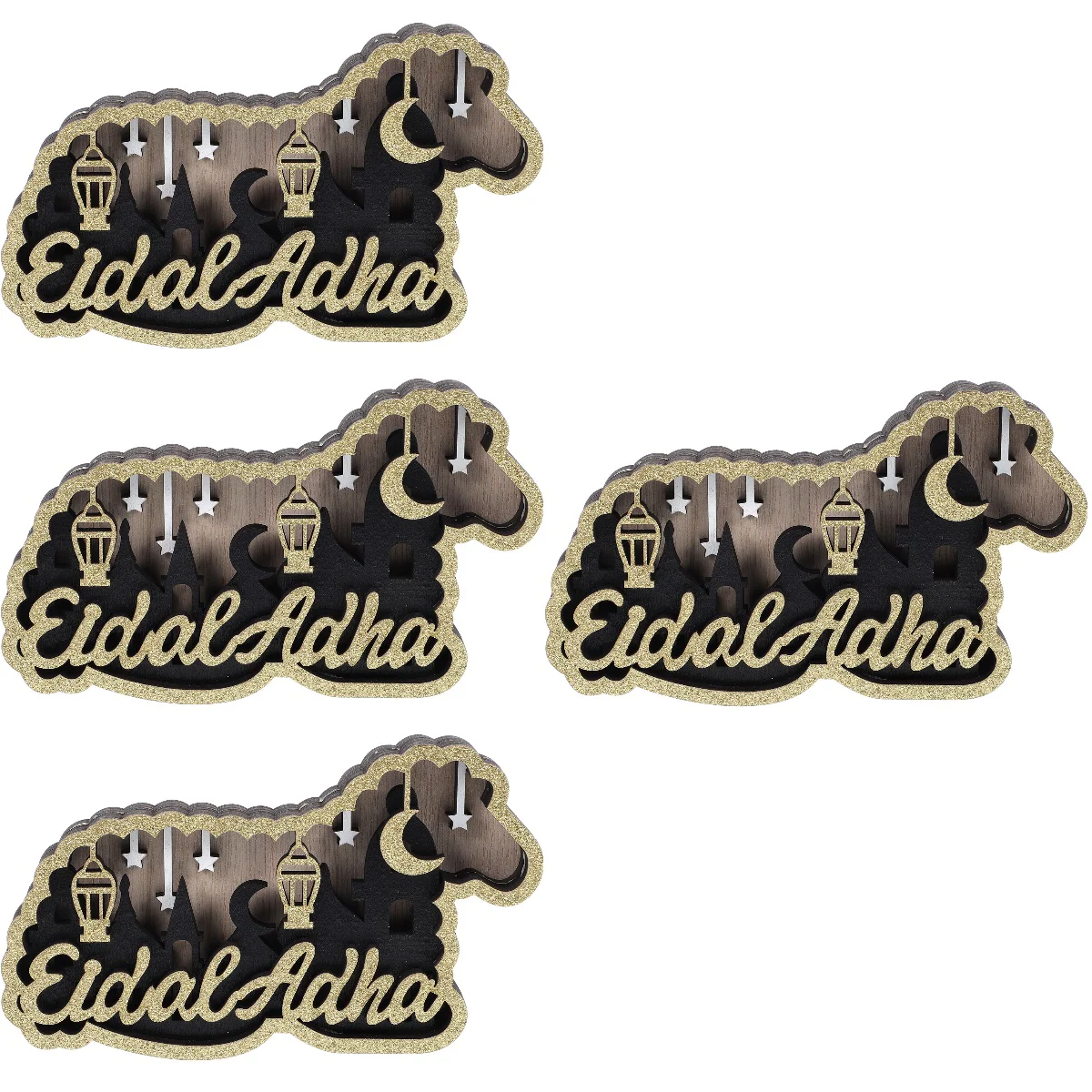 

4x Creative Exquisite Elegant Chic Wooden Animal Cattle Decoration Wooden Animal Ornament Wooden Cattle Decor for Home Decor