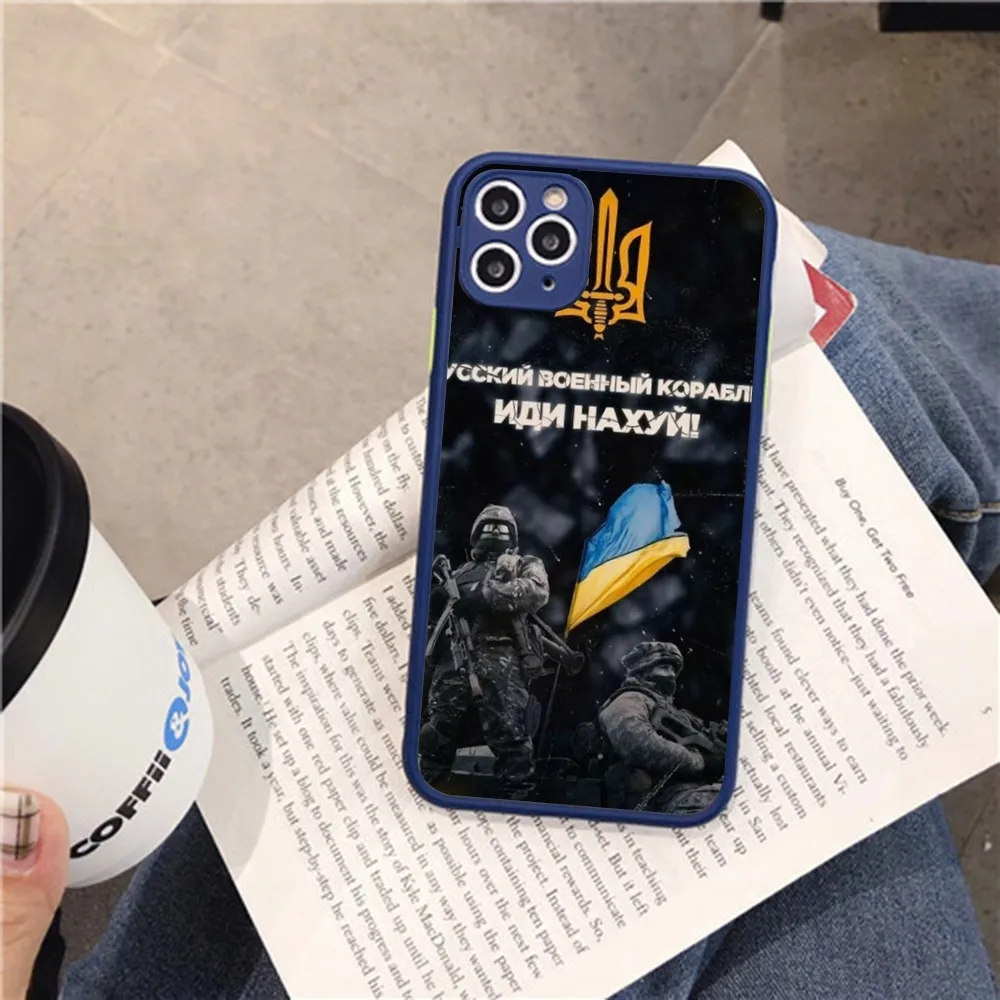 Чехол для телефона U-Ukraine с флагом F iPhone 14 11 12 13 Mini Pro Max 8 7 Plus X XR XS MAX полупрозрачный