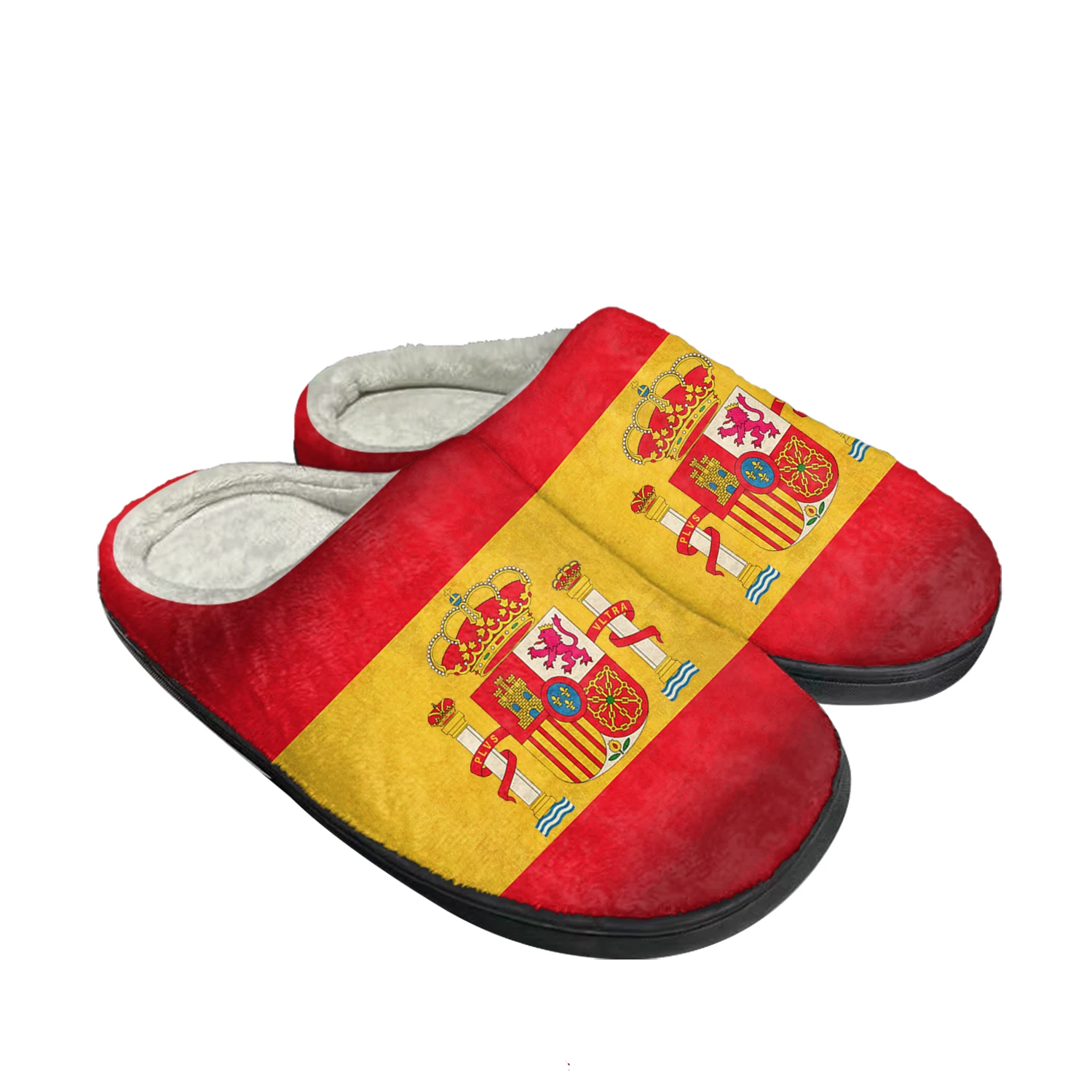 

Spanish Flag Home Cotton Custom Slippers Mens Womens Sandals Spain Plush Bedroom Casual Keep Warm Shoes Thermal Slipper