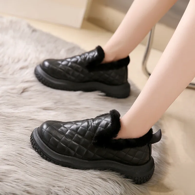 Flats Black White Off Ballet Platform Loafers Snow Boots Bre