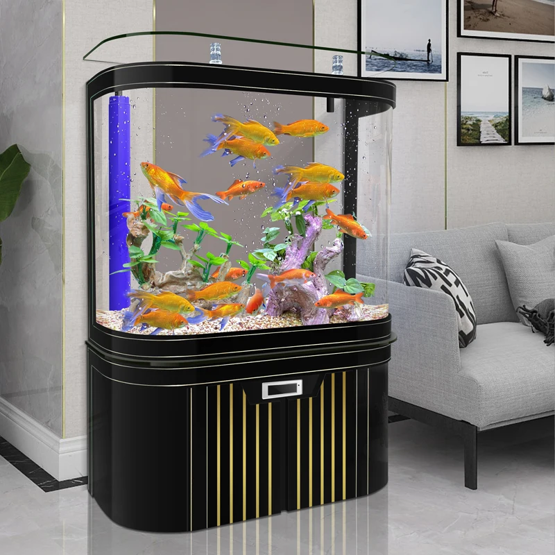 Легкий роскошный аквариум для гостиной небольшой бытовой фильтр с большим дном
