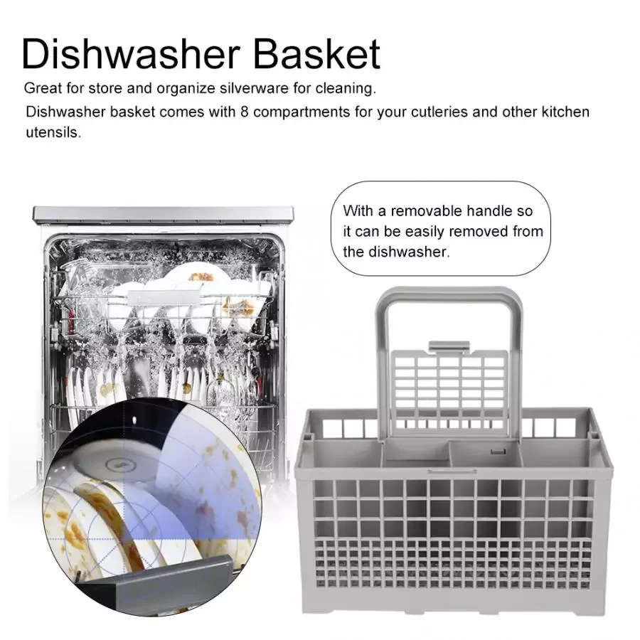 

1Pcs Universal Dishwasher Basket Part Cutlery Replacement Basket Storage Box Accessory