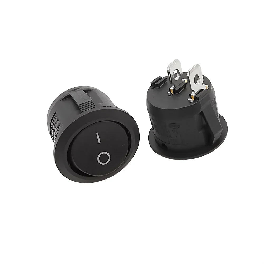 5 шт. круглые мини-клавишные Переключатели диаметром 20 мм 2 контакта 250 В/6 А 125 В/10