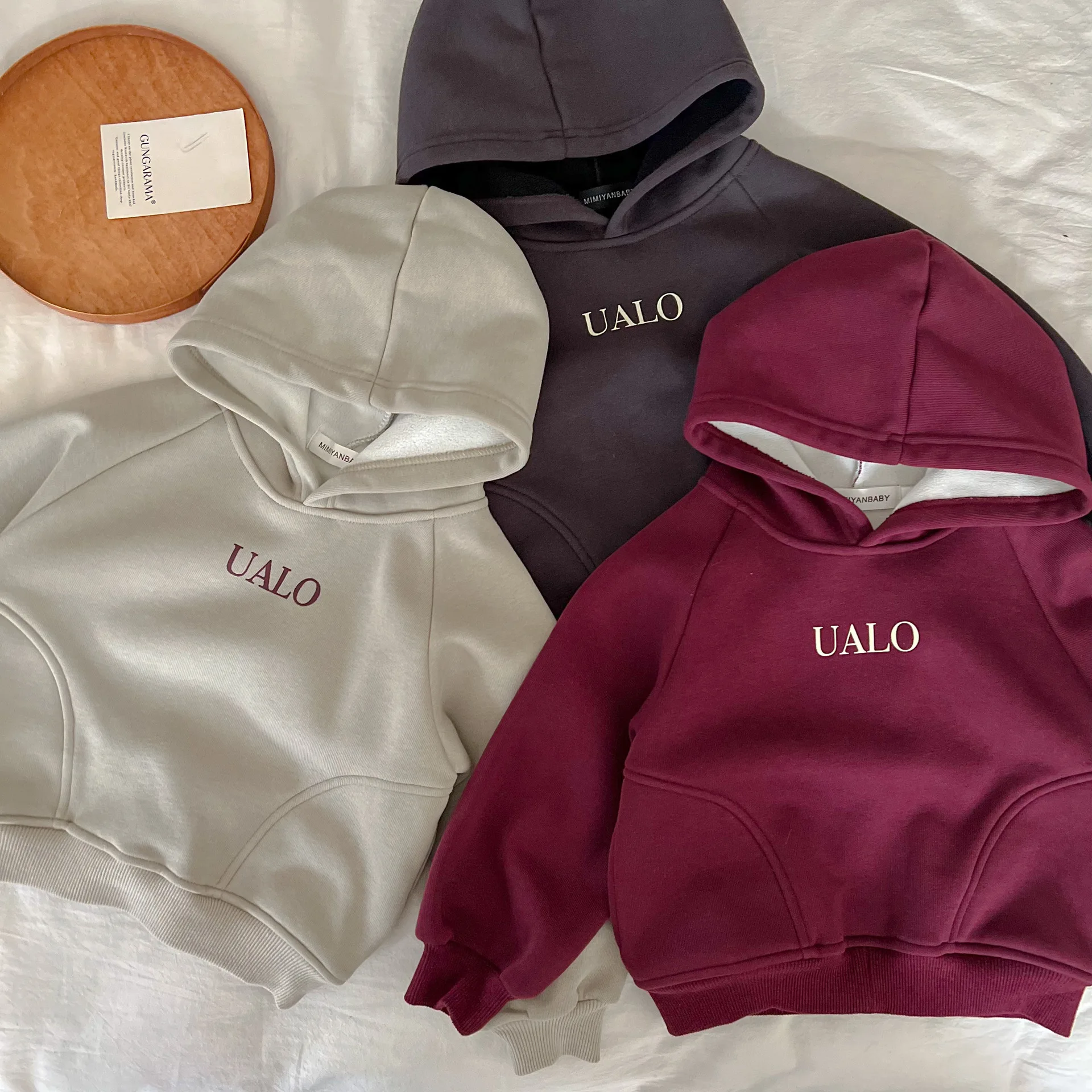 

Детская одежда, толстовка, Осень-зима 2023, новинка, однотонная толстовка для мальчиков и девочек, детский плотный теплый повседневный топ с надписью для детей