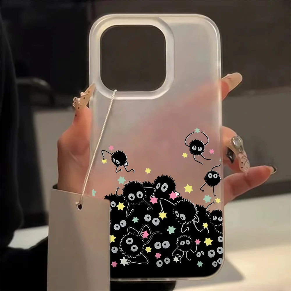 Милый аниме S-Spiriteds Aways матовый прозрачный противоударный чехол для телефона IPhone 16