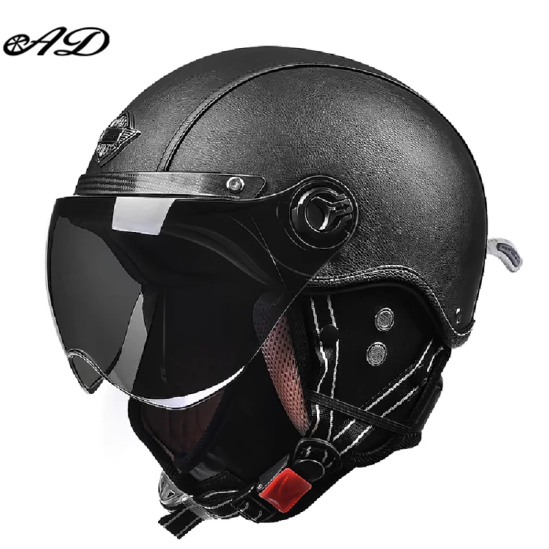 

AD Retro Motorcycle Helmets with Harley Visor Helmet For Electric Motorcycle Protection Adult Men's Women's Motor