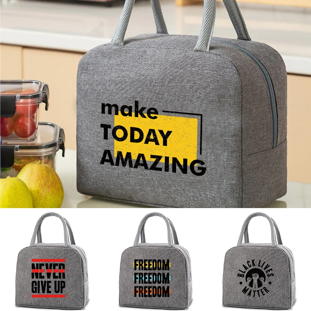 

Сумки-кулеры женские на молнии с принтом термальных слов