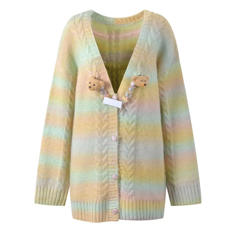 [ZOCI] Новое зимнее ожерелье в ленивом стиле с радужным градиентом и допамином