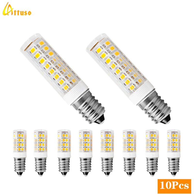10pcs/lot LED Lamp E14 3W 5W 7W 9W AC 220V 240V Bombillas LED Light Corn Bulb SMD2835 Crystal Candle For Chandeliers Lighting