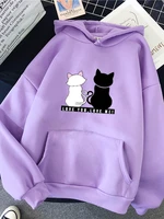 womens long sleeved hoodie harajuku street clothes cat print casual sweater autumn and spring 2022