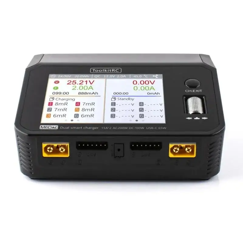 ToolkitRC M6dac двухканальное умное зарядное устройство Lipo разрядник переменного тока