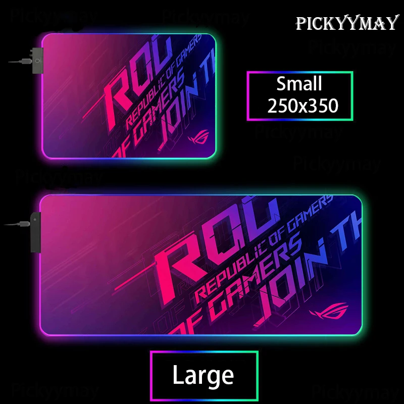 

ASUS Gaming Mousepad Game Slipmat RGB LED Setup Gamer Decoration Cool Glowing Mouse Pad Pc Republic Of Gamers With Cable Rug