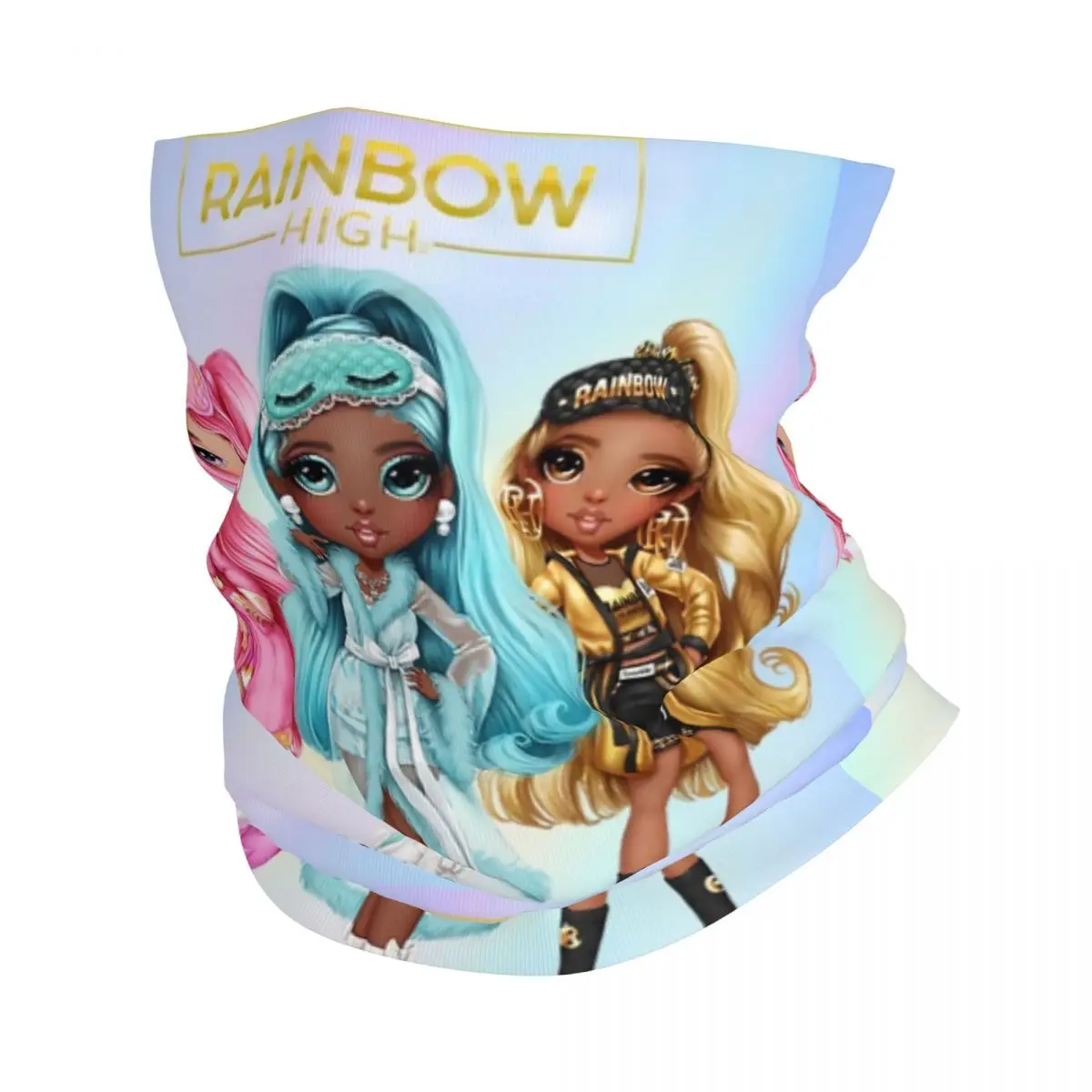 

Радужный высокий шлем, искусственная бандана, воротник, гетры для лыж, езды на велосипеде, мужской женский шарф