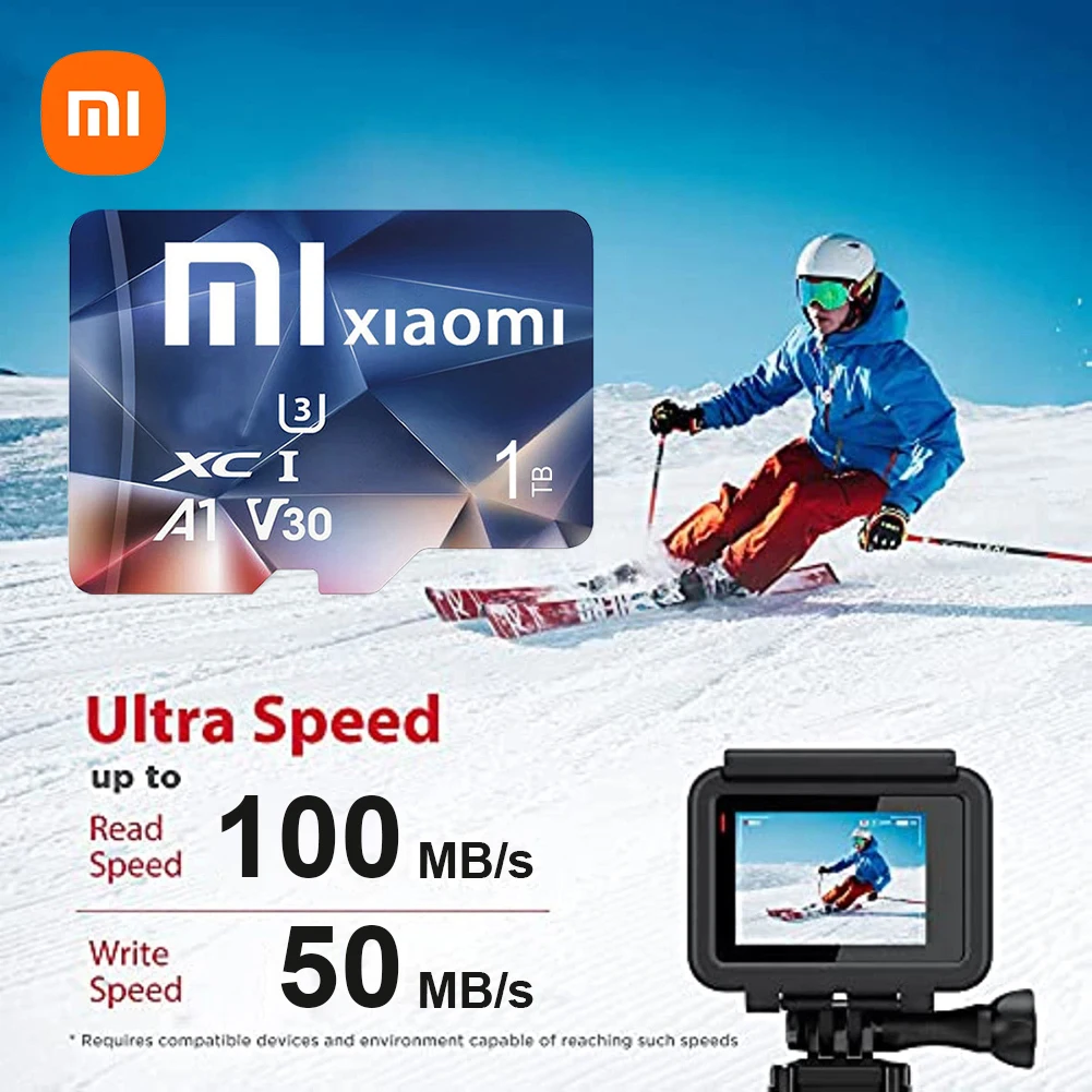 Карта памяти Xiaomi 1 ТБ MicroTF SD A1 V30 высокоскоростная камера флэш-карта 16 ГБ 512 ГБ расширенное хранилище данных для Android