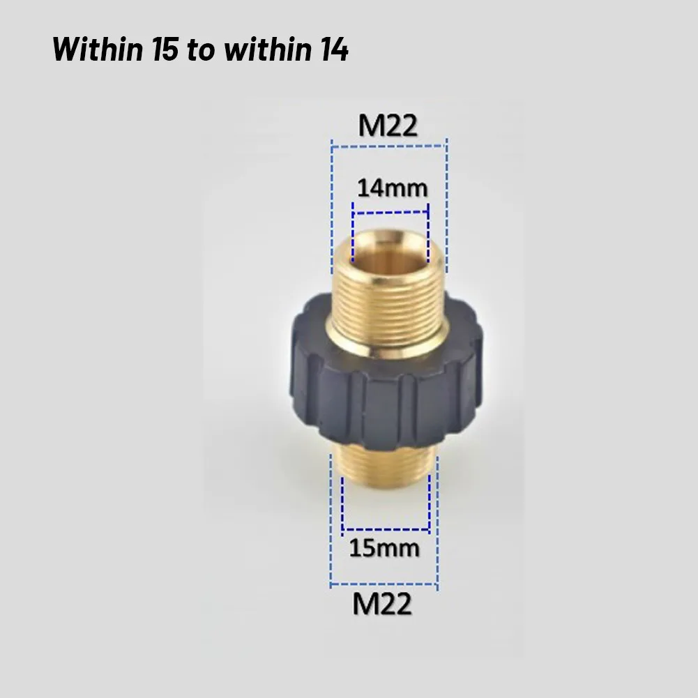 

Cleaner Adapters Gold High Pressure M22*1.5 Solid Brass 14-Hole To 15-Hole