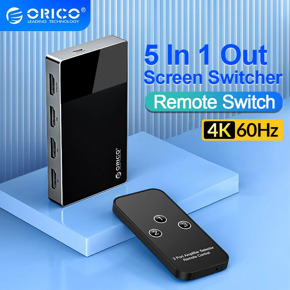 

Коммутатор ORICO, совместимый с HDMI, 2,0, 5 в 1, 4k @ 60 Гц