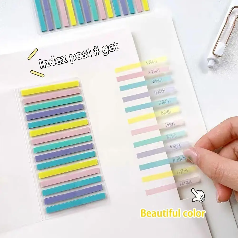 

300 Sheets Color Ultra Fine Index Memo Pad Posted Sticky Sticker Bookmarks Notepads Paper Kawaii Notes Stationery School M7A0