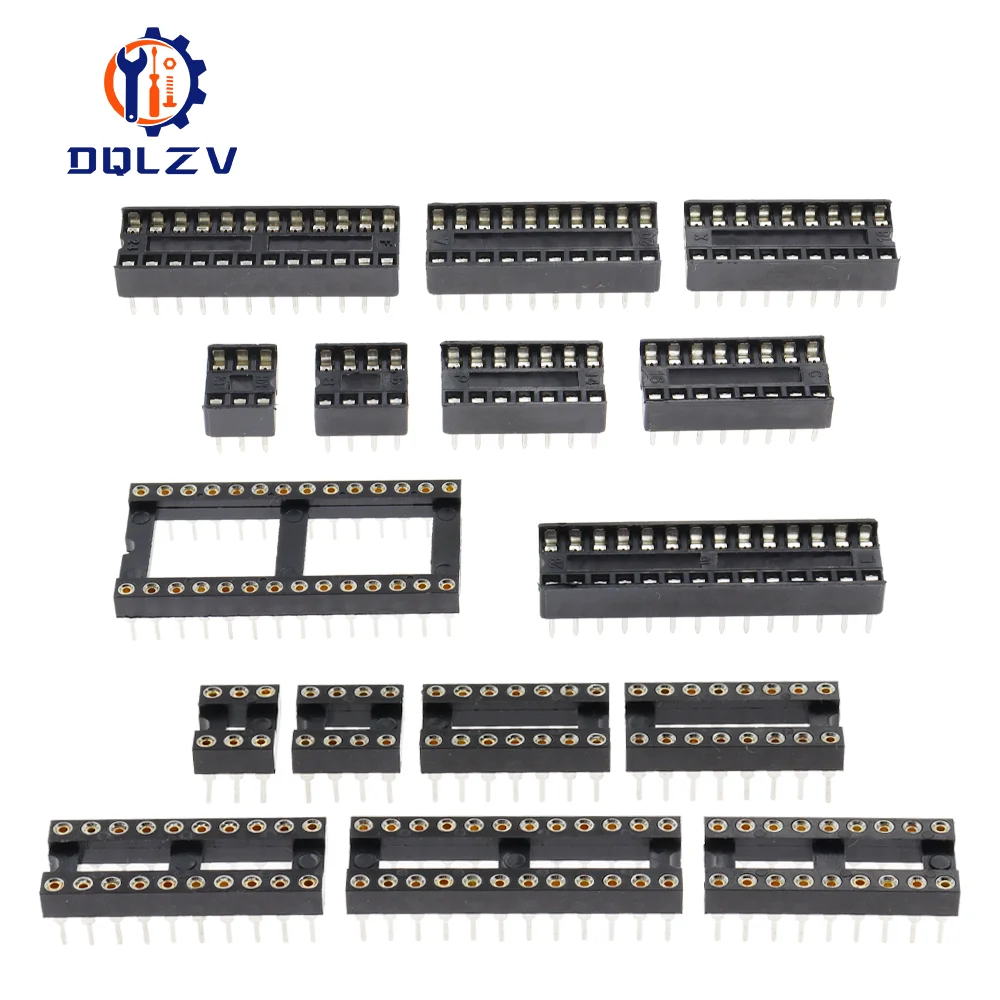 

IC Seat 6P/8P/14P/16P/18P/20P/24P/28P DIP IC Socket Adapter, Тип припоя 28Pin, узкий корпус, стандартное MCU сиденье 24PIN
