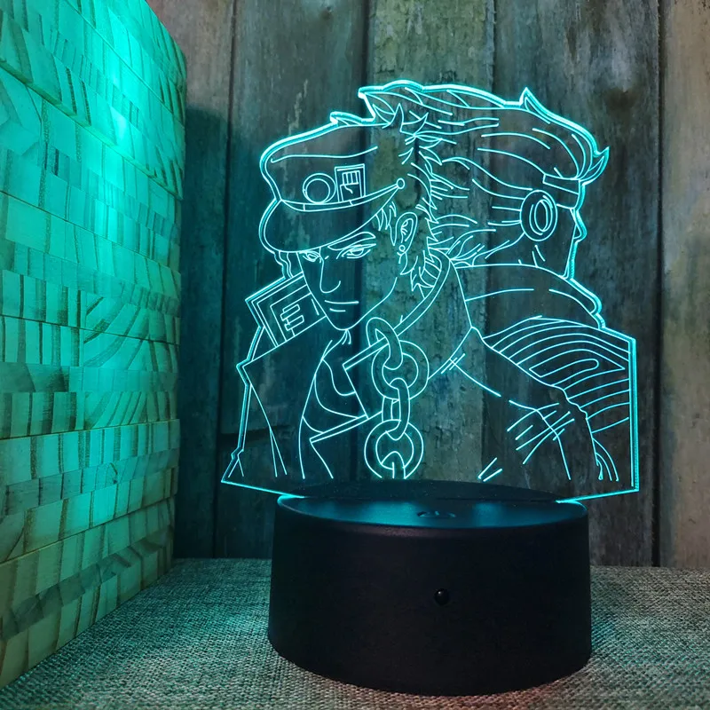 3d светодиодный светильник Jojo Невероятные приключения для спальни чное освещение