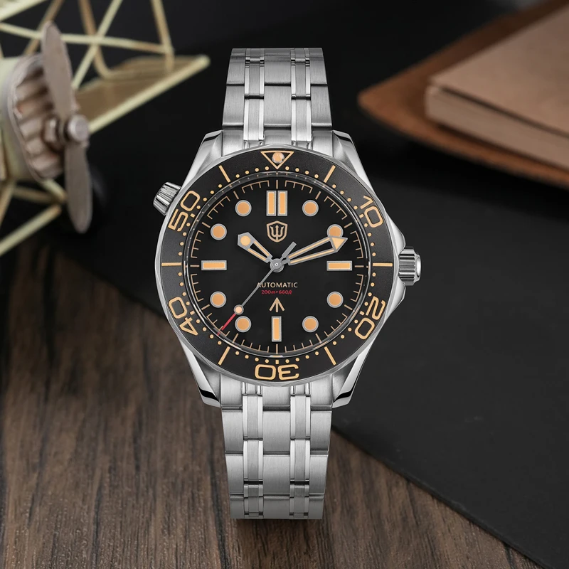 Фото Watchdives WD007ST Механические часы NH35 Автоматический механизм NTTD Роскошные часы из нержавеющей стали 316L 20 бар 39 мм Светящиеся мужские часы №2