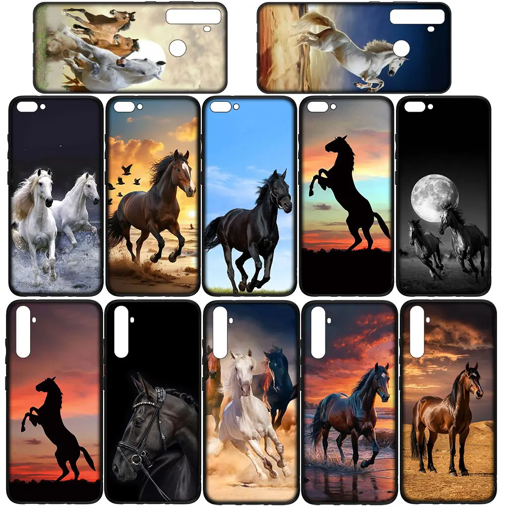 Силиконовый чехол для телефона с обоями Running Wild Horse Huawei Nova 3i 3 5t 2i 7 SE Mate 10 20 P20 P30 Pro 2