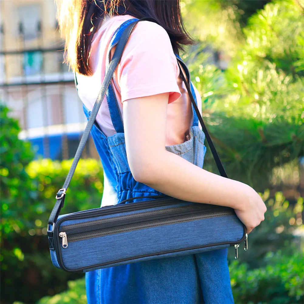 

Durable Flute Case Carrying Bag High Grade Flute Combination Bag Applicable Top Carry Handle Adjustable Shoulder Strap Flute Box