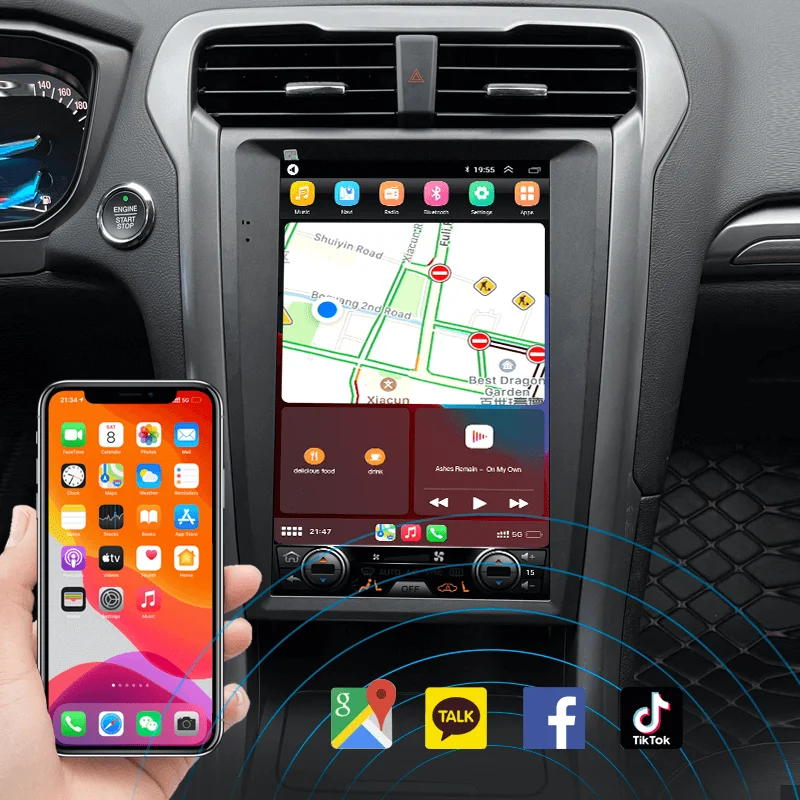 Ford Mondeo 2013-2019 Tesla Радио Мультимедийный видеоплеер GPS позиционирование