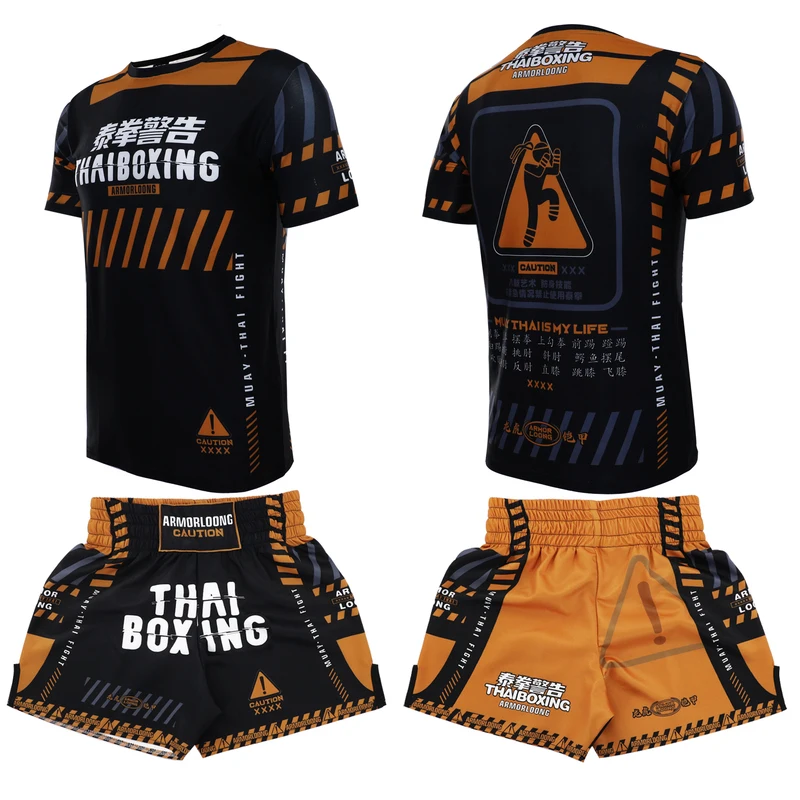 

Muay Thai Pants Kickboxing Jerseys Thai Boxing Shorts MMA T Shirt Fitness Gym Training Sanda BJJ Jiu Jitsu Martial Arts Clothing