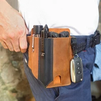 fanny waist bag men genuine leather belt bag simple leg hip packs for men convenient tool box case outdoor pouch pocket