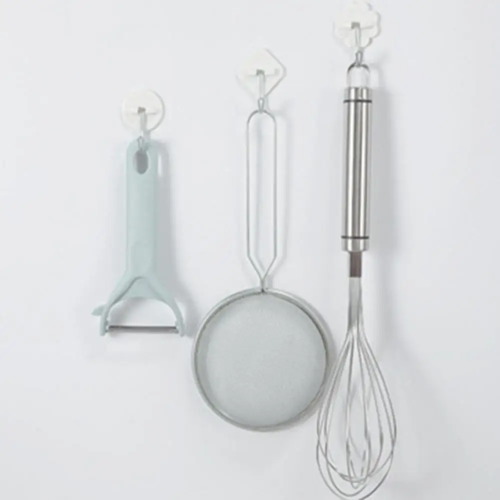 

12Pcs Excellent Lightweight Long Lifespan Adhesive Door Wall Sticky Hooks Key Holder for Home Sticky Hooks Hanging Hooks