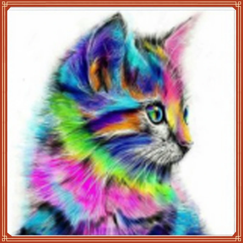 

Diamond Painting Fully Paste Animal Cross Diamond Embroidery Wolf Mosaic Home Decoration Painting Children's Gift