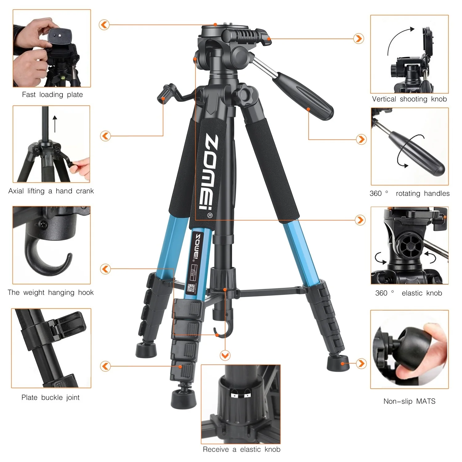 Профессиональный штатив 73 6 дюйма/187 см для камеры Canon Nikon