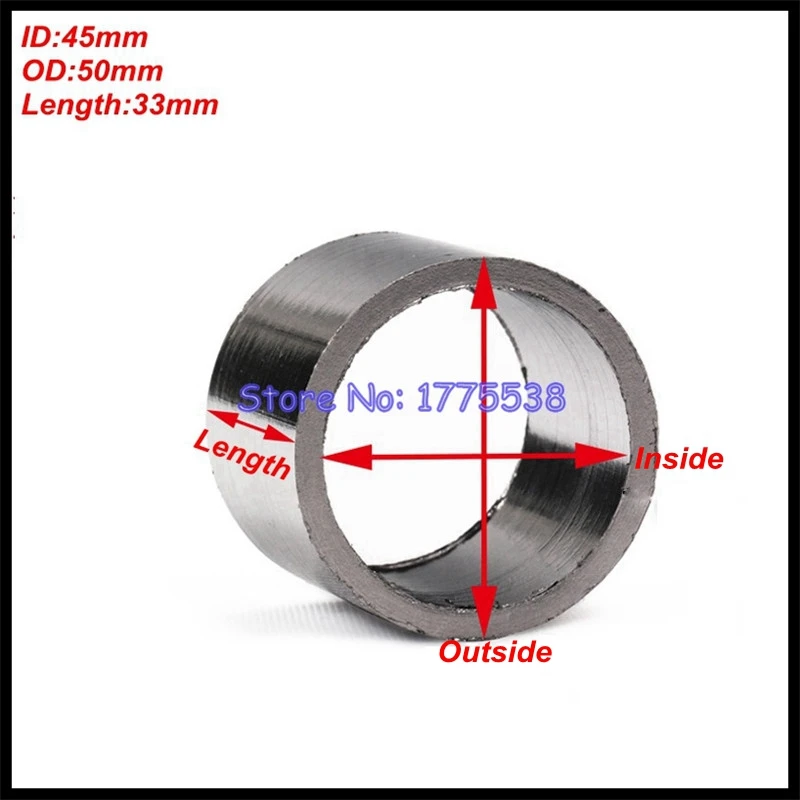 

Универсальный ID: 22 29 30 32 35 38 43 45 50 51 55 мм мотоциклетный глушитель, прокладка трубы, уплотнительное кольцо для Ninja400 MT07 R25 и т. д.
