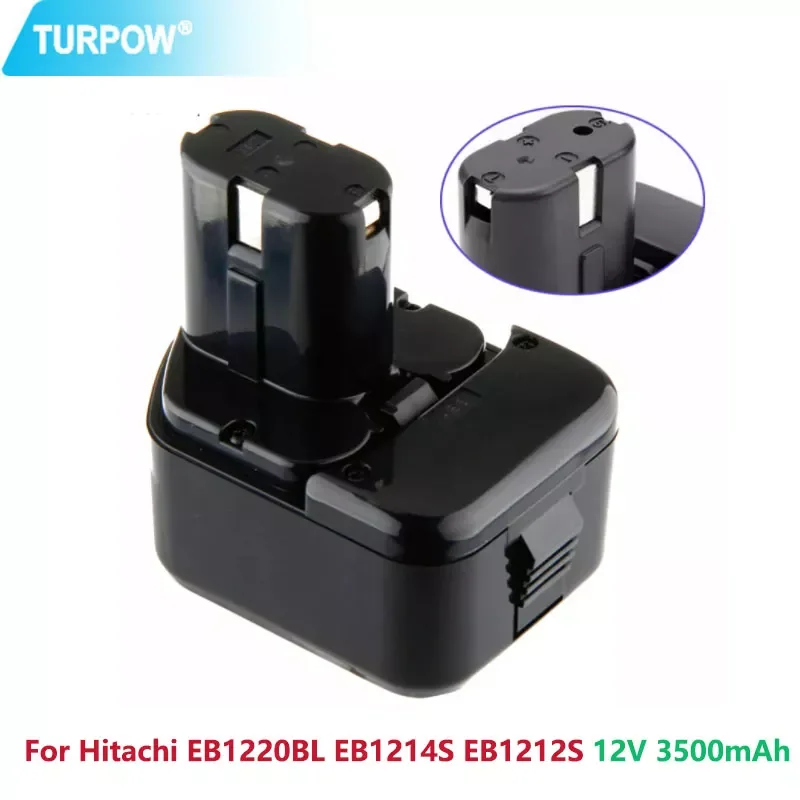 

Turpow 3500mAh 12V NI-MH High Quality Tool Battery For Hitachi EB1214S 12V EB1220BL EB1212S WR12DMR CD4D DH15DV C5D DS 12DVF3