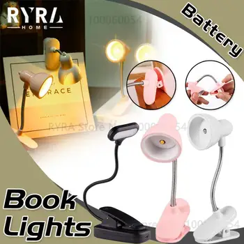 LED Eye Protection Book Night Light Adjustable Mini Clip-On Study Desk Lamp Battery Powered Flexible For Travel Bedroom Reading 1