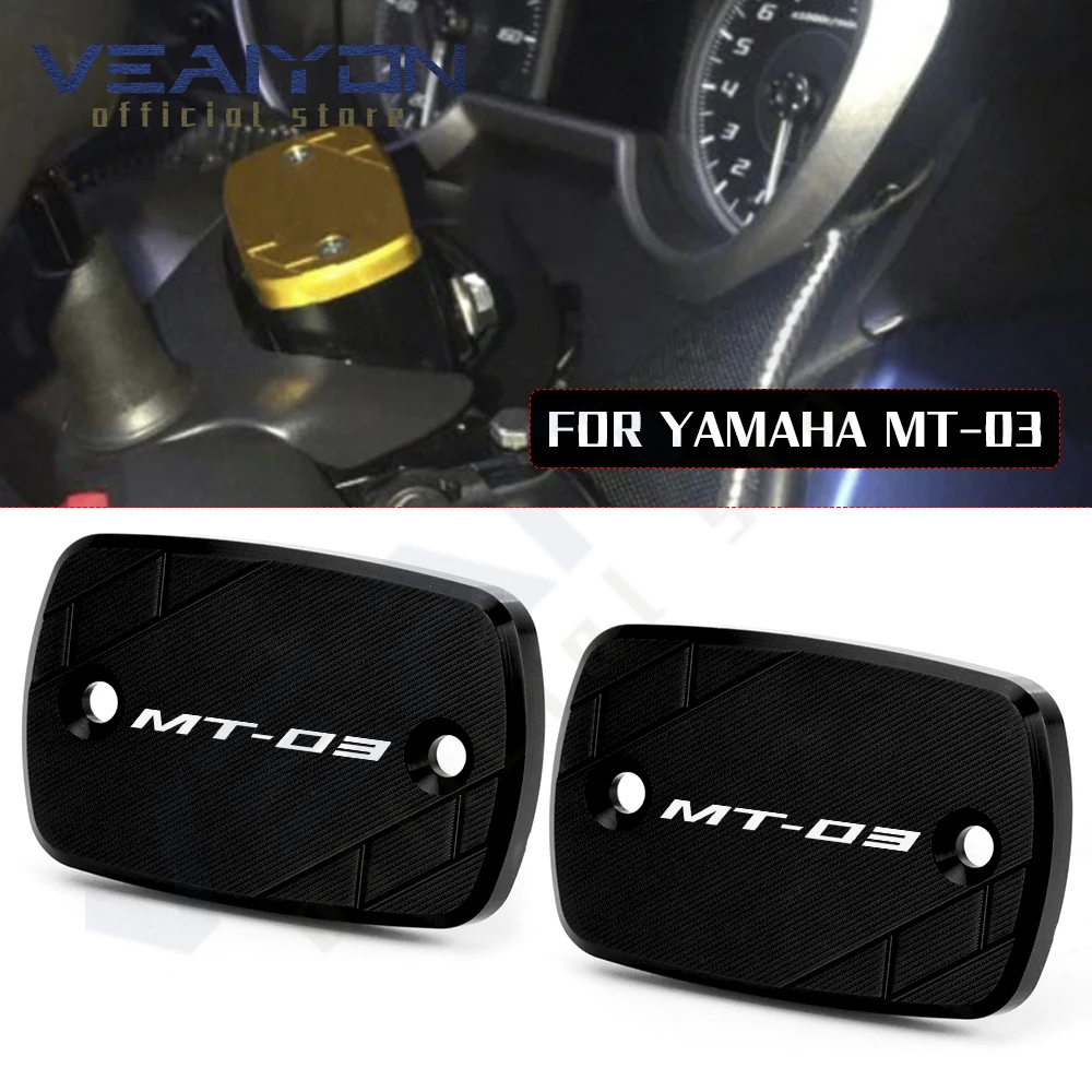 

For YAMAHA MT-03 MT-25 MT03 MT25 YZFR3 YZFR25 R3 R25 2015 2016 2017-2022 Front & Rear Brake Fluid Cylinder Reservoir Cap Cover