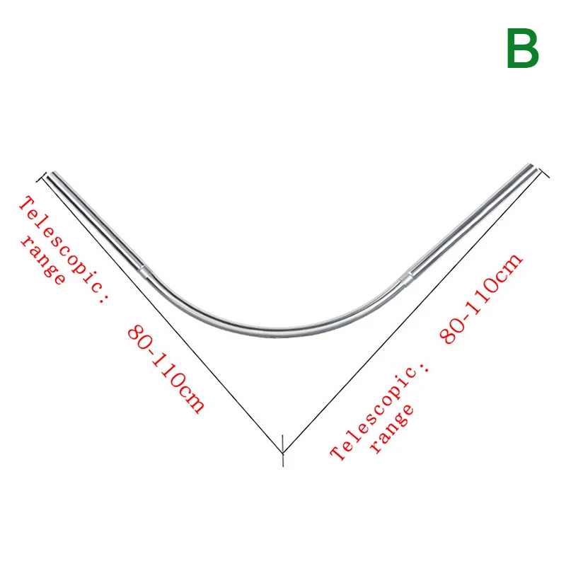 

Раздвижной изогнутый карниз для душевой занавески