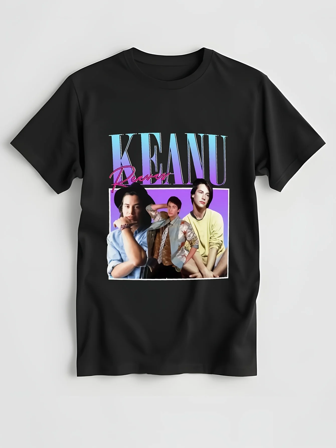 Мужская футболка со своей собственной графикой Keanu Reeves стильная 90-х годов рубашки