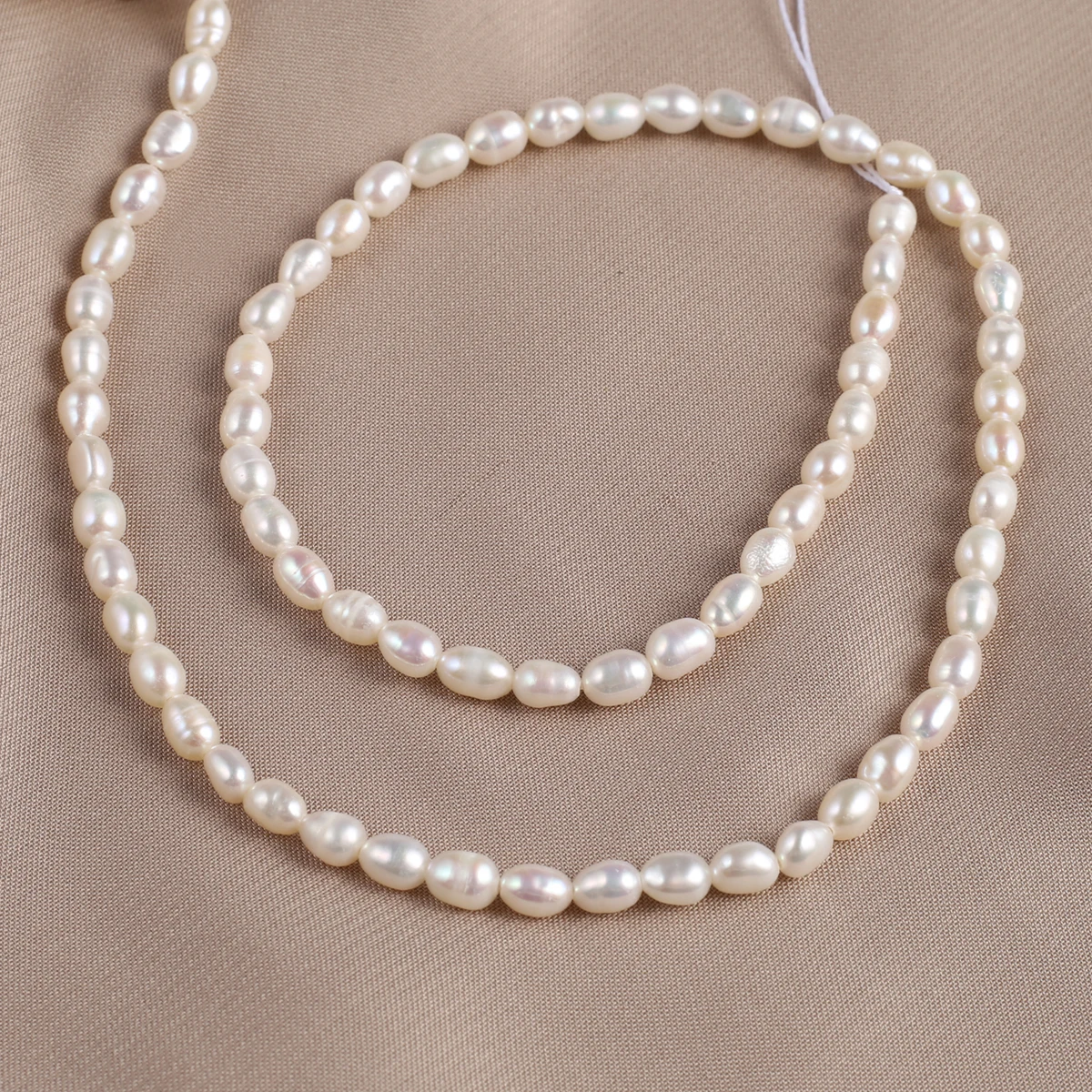 3-3.5mm Natural Pearl Beads Loose Spacer Rice Pearl Bead for Jewelry Making Diy Women Elegant Necklace Bracelet Crafts