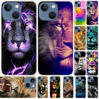 silicone soft coque shell case for apple iphone 13 12 11 pro x xs max xr 6 6s 7 8 plus mini se 2020 lion alpha male