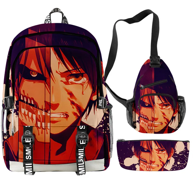 

Рюкзак «атака на Титанов» для мальчиков и девочек, холщовая японская модель, дорожные сумки для подростков, рюкзак Galaxia