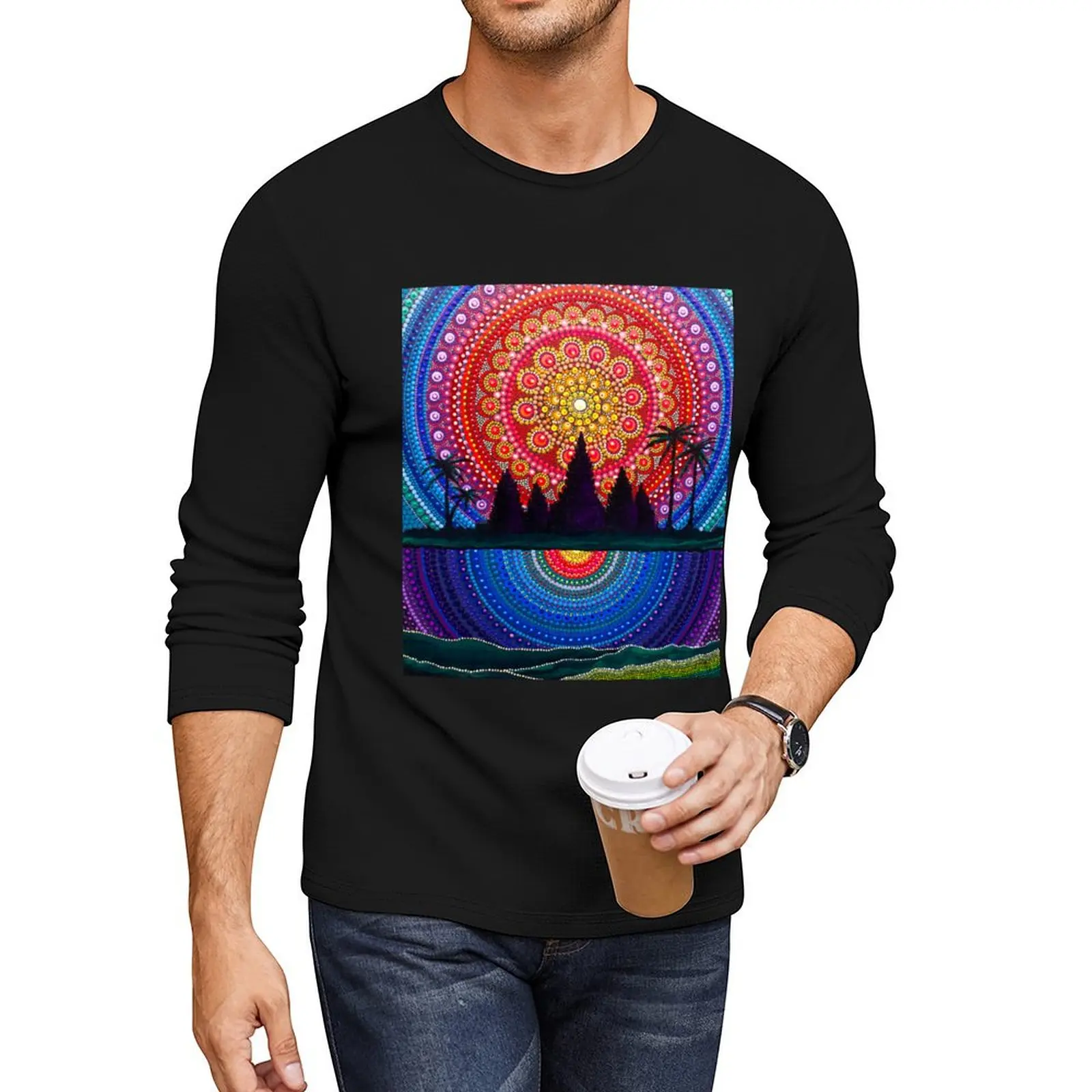 Angkor Wat Long T-Shirt винтажная одежда Мужская
