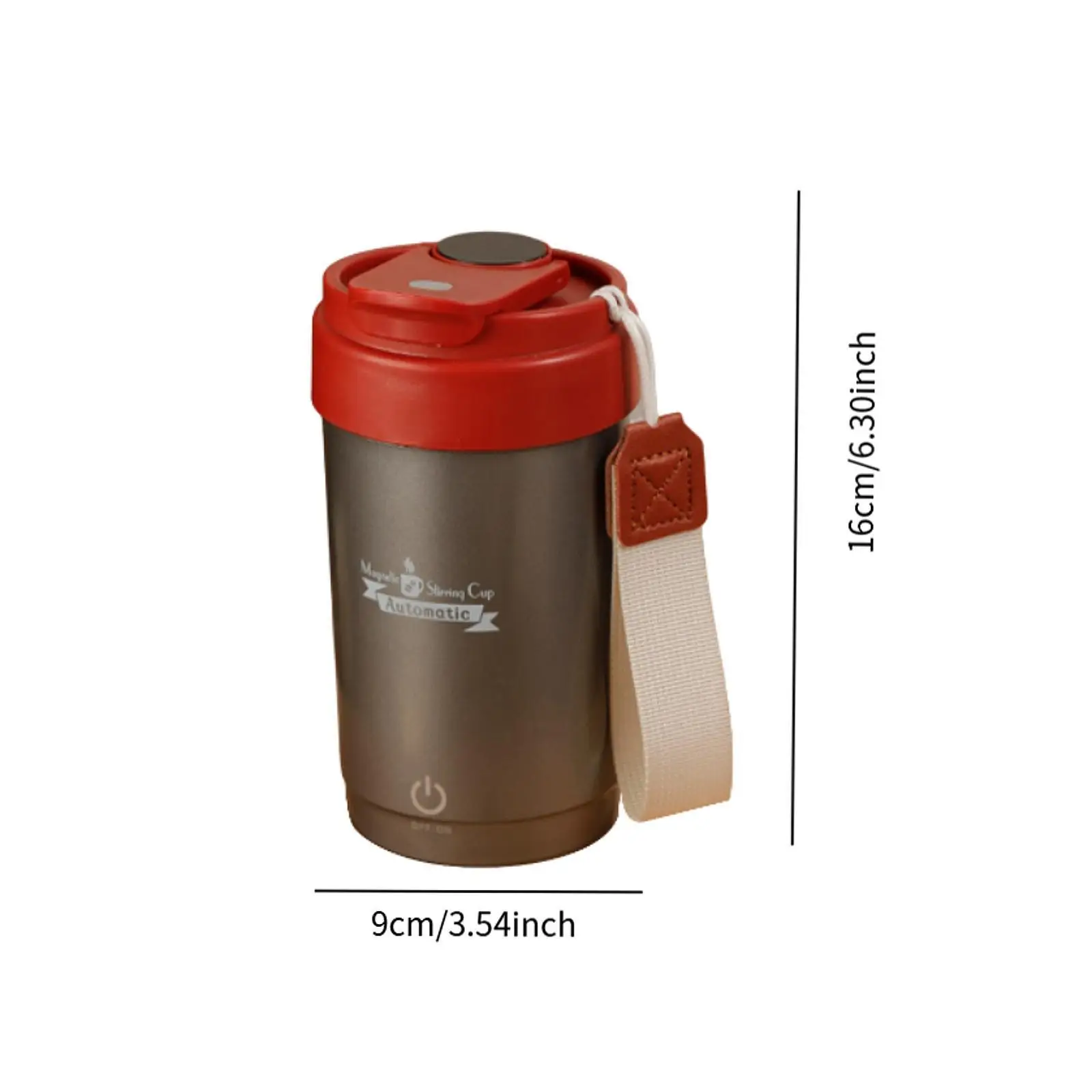 Кружка с автоматическим перемешиванием нержавеющая сталь шоколад 300 мл чай