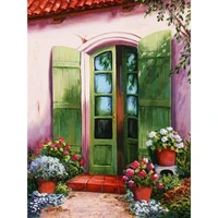 gatyztory painting by numbers door landscape picture kits drawing on canvas handpainted gift diy home decoration