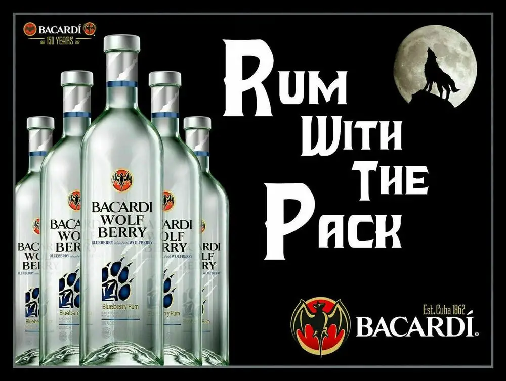 Ром Бакарди с упаковкой Паб Бар металлический жестяной знак плакат настенный