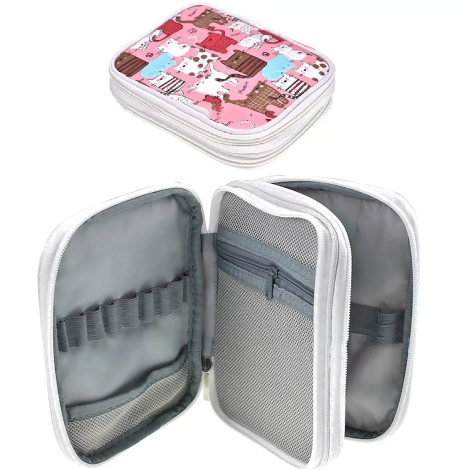 

Knitting Kit Case Organizer Bag Knitting Needles Case Travel Pouch Organizer Storage Bags Crochet Hooks Sewing Accessories
