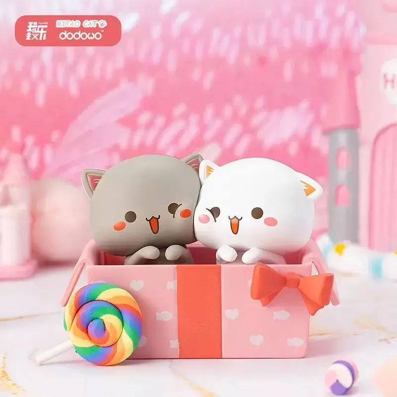 Фото Кавайные фигурки-сюрпризы Mitao Cat 2 Season: Милые котики-талисманы, игрушки-сюрпризы в закрытых коробках, мультяшные куклы, аксессуары, подарки на день рождения №5