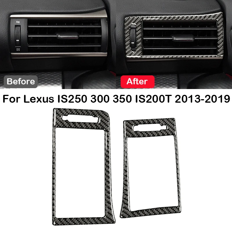 

Наклейка из натурального углеродного волокна для приборной панели, крышки вентиляционного отверстия, декоративная наклейка для автомобильного стайлинга для Lexus IS250 300 350 IS200T 2013-2019