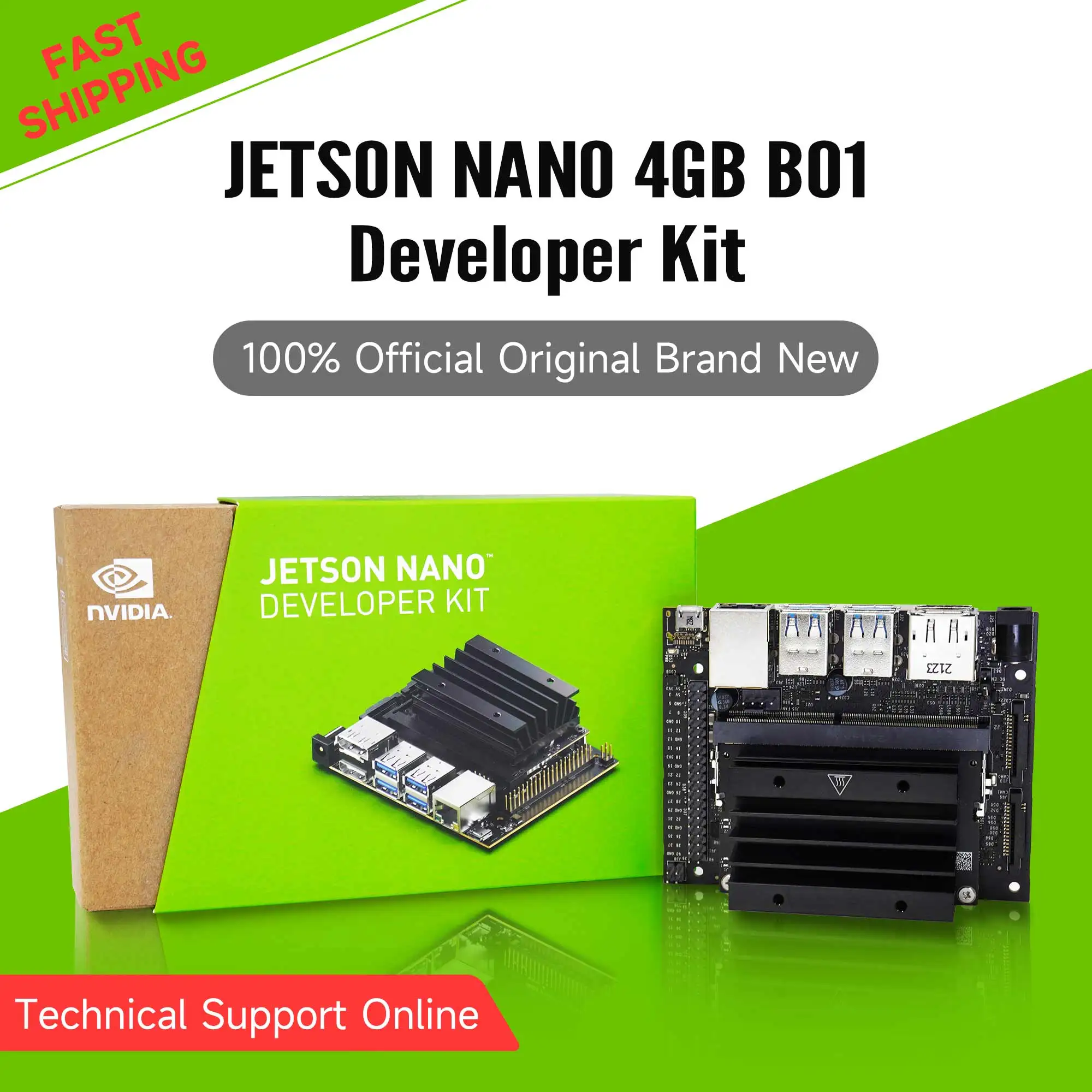 Jetson Nano 4GB Developer Kit B01 Version Small Powerful Computer Deep Programming Learner  AI Development Board DIY Platform