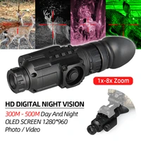 night vision goggles tnvc m250hd digital night vision 1x 8x monocular all metal day and night use for hunting